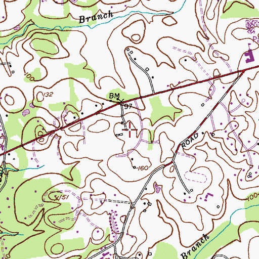 Topographic Map of Friends Choice, MD