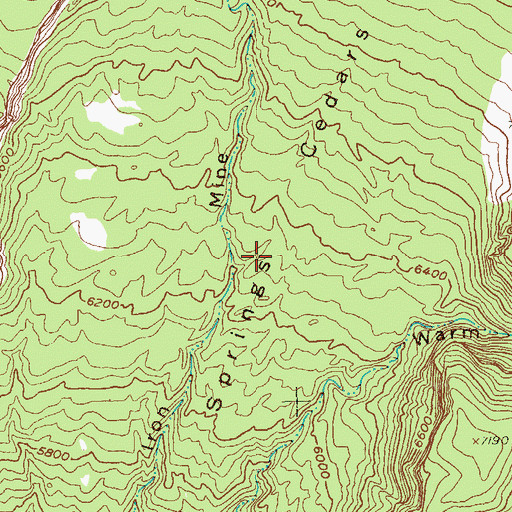 Topographic Map of Warm Springs Cedars, CO