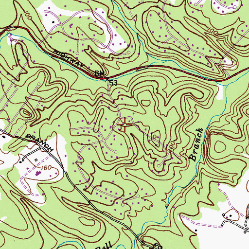 Topographic Map of Hallmark Woods, MD