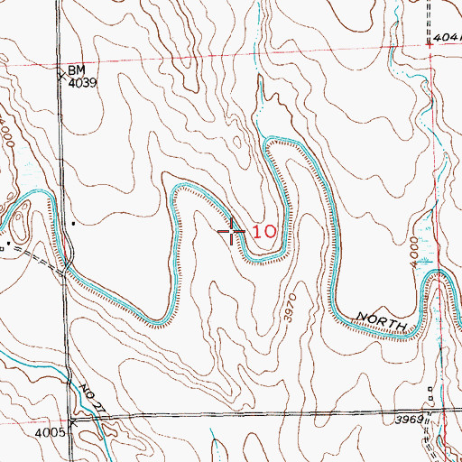 Topographic Map of North Sterling Outlet Canal, CO