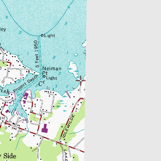 Topographic Map of Hopkins Cove, MD