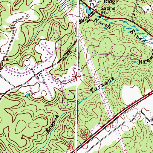 Topographic Map of Lavall, MD