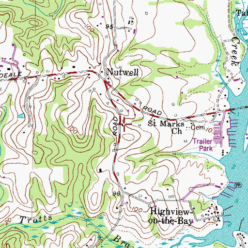 Topographic Map of Lofty Heights, MD
