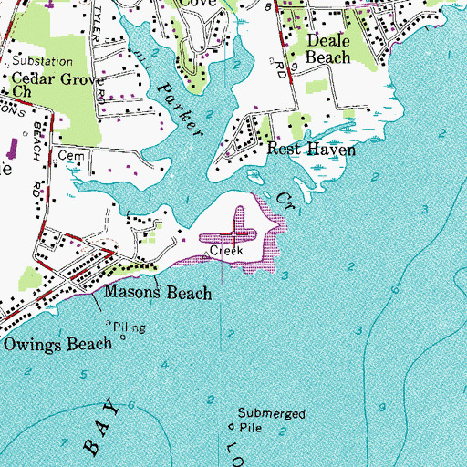 Topographic Map of Long Marsh, MD