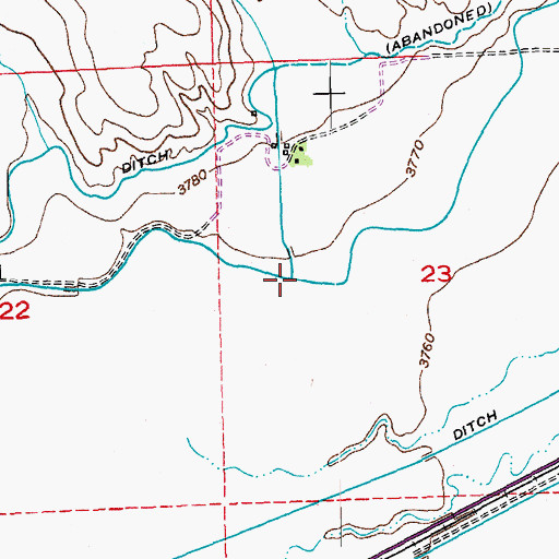 Topographic Map of Corral Creek, CO