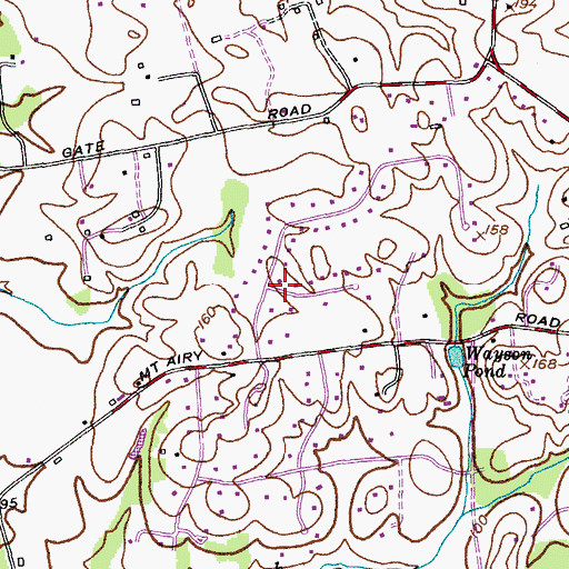 Topographic Map of Meadowoods of Davidsonville, MD