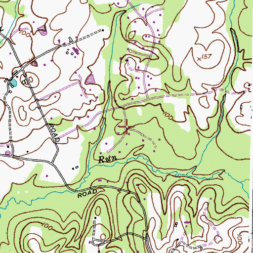 Topographic Map of Merrywood, MD