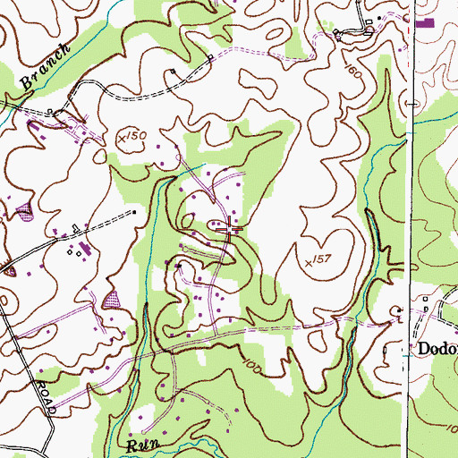 Topographic Map of Merrywood Manor, MD