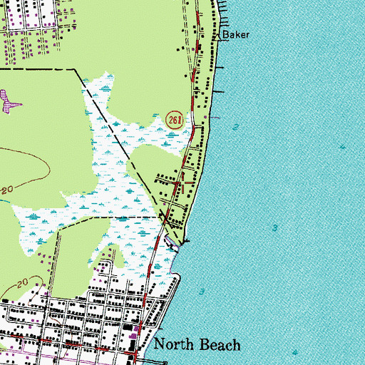 Topographic Map of North Beach Park, MD
