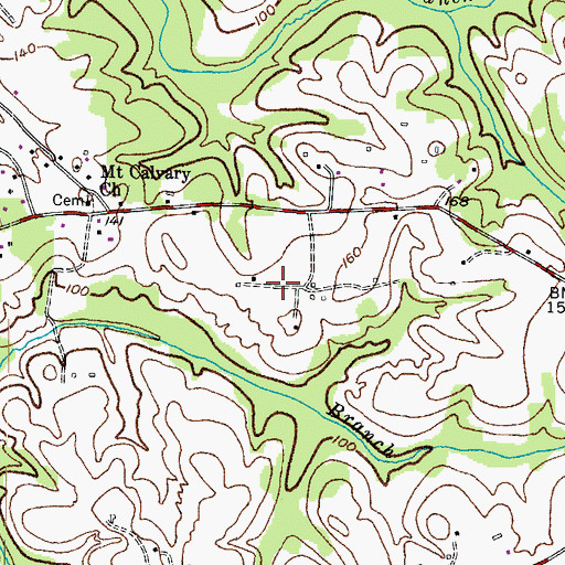 Topographic Map of Old South Country Club, MD