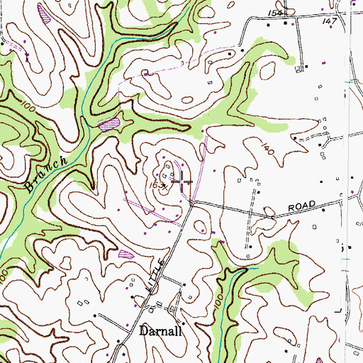 Topographic Map of Portland Manor, MD