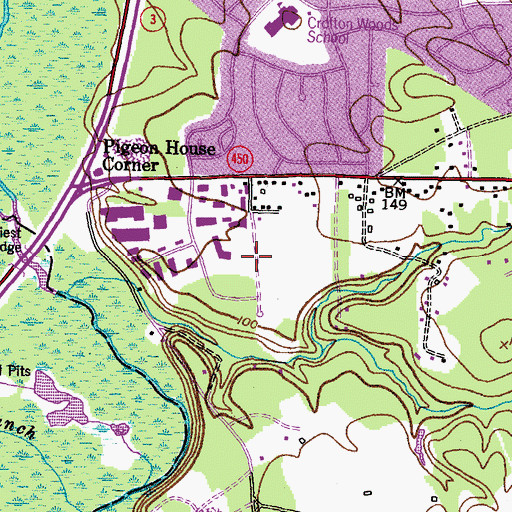 Topographic Map of Priest Bridge Business Park, MD
