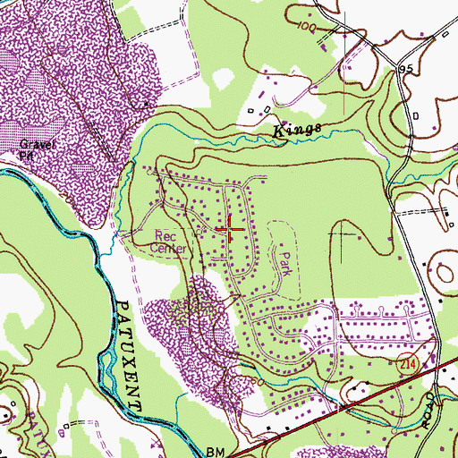 Topographic Map of Riverwood, MD