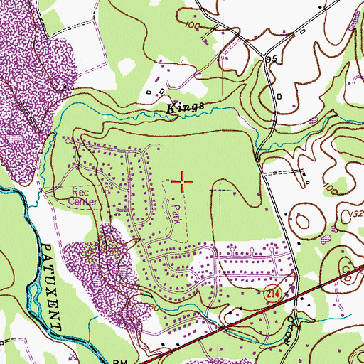 Topographic Map of Riverwood Park, MD
