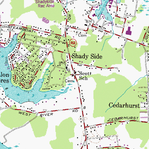 Topographic Map of Saint Matthews United Methodist Church, MD