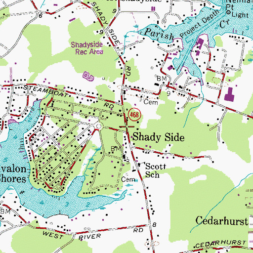 Topographic Map of Saint Pauls Church (historical), MD