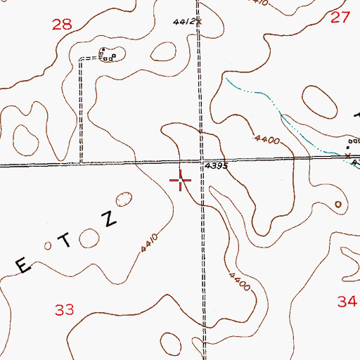 Topographic Map of Peetz Table, CO