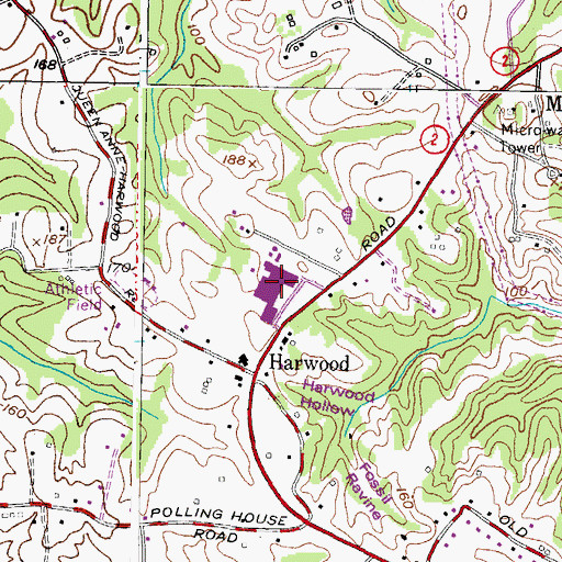 Topographic Map of Southern High School, MD