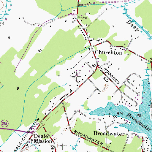 Topographic Map of Spyglass, MD