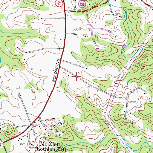 Topographic Map of Sudleys Choice, MD