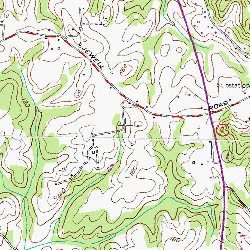 Topographic Map of Tall Oaks, MD