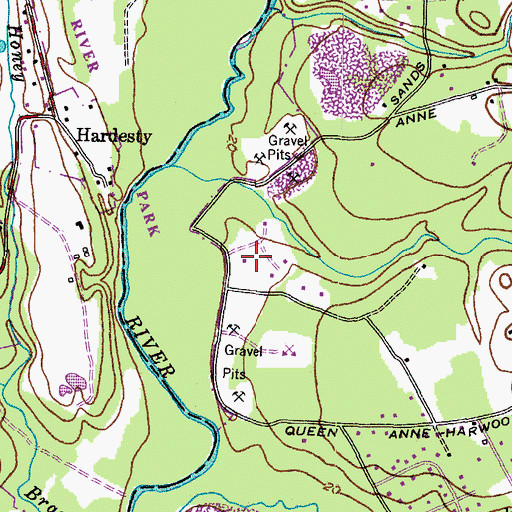 Topographic Map of Trails End Trailer Park, MD