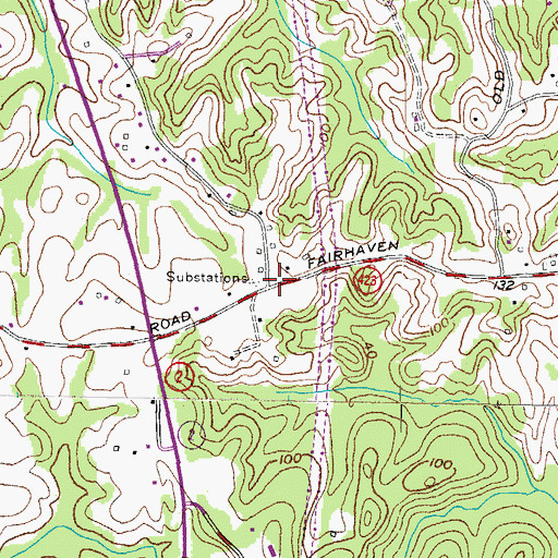 Topographic Map of Webbs Corner, MD