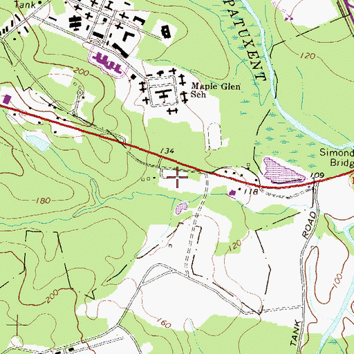 Topographic Map of Welshs Mobile Home Park, MD