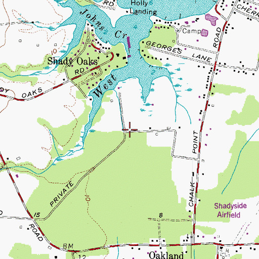 Topographic Map of West River Plantation, MD