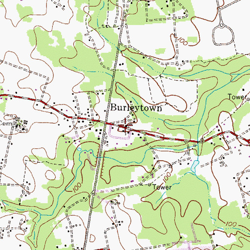 Topographic Map of Alberta Heights, MD