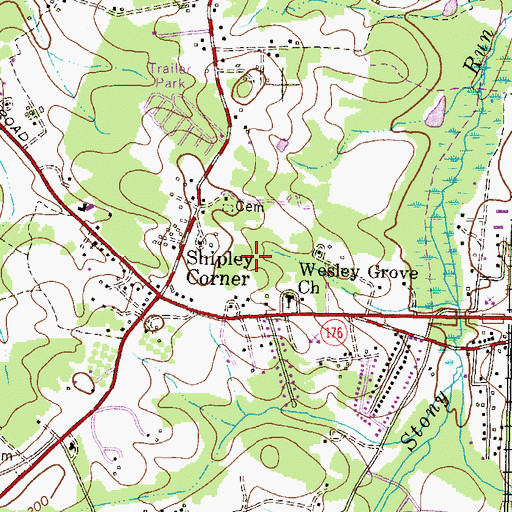 Topographic Map of Commons Corporate Center, MD