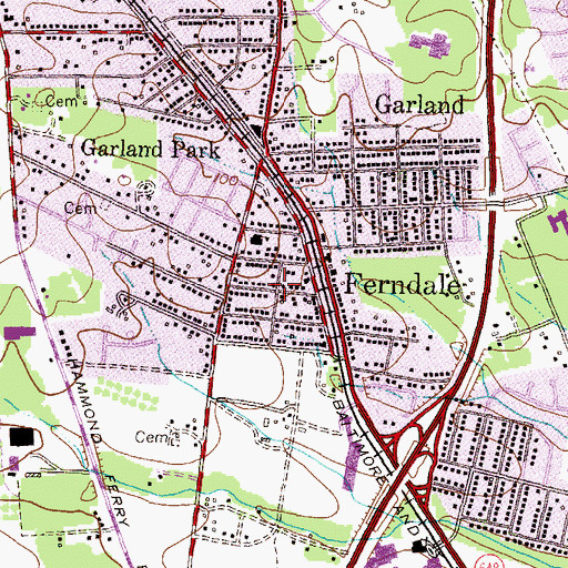 Topographic Map of Cromwell Manor, MD