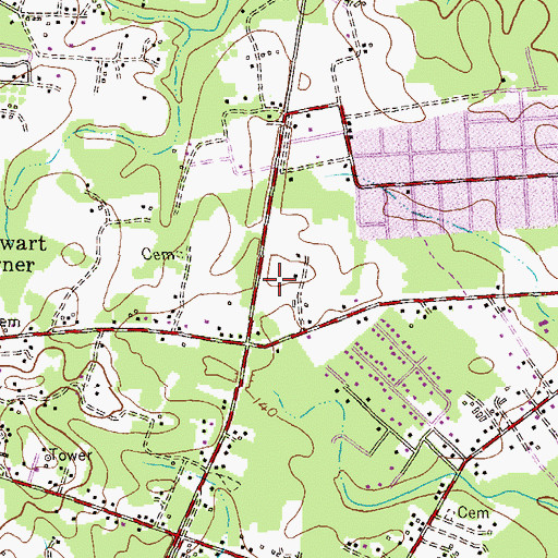 Topographic Map of Cutler Ridge, MD