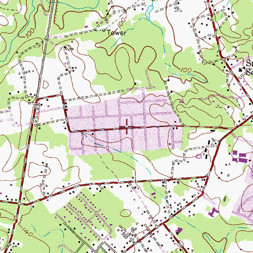 Topographic Map of Elmhurst, MD