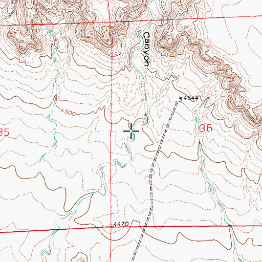 Topographic Map of Sand Canyon, CO