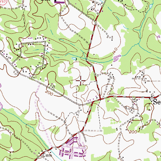 Topographic Map of Lake Village, MD