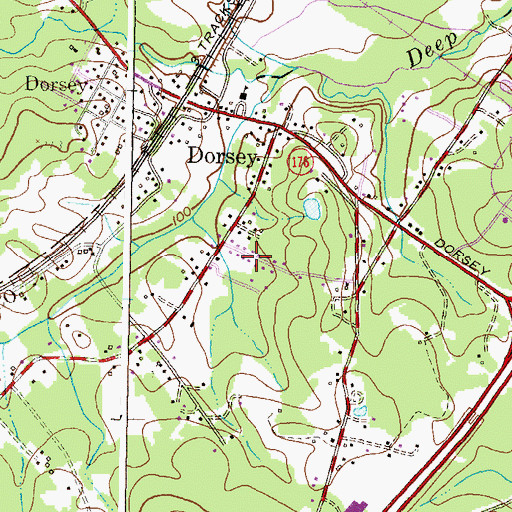 Topographic Map of Lennox Park, MD