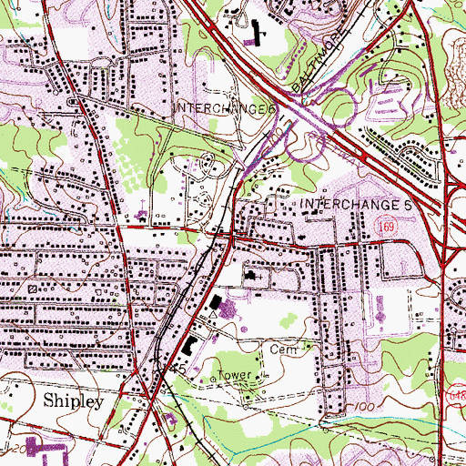 Topographic Map of Linthicum, MD