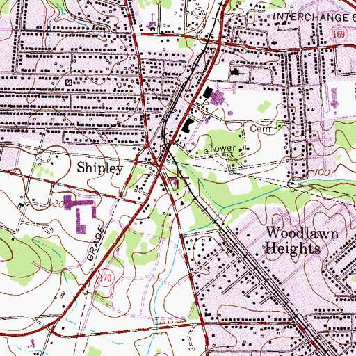 Topographic Map of Linthicum Baptist Church, MD