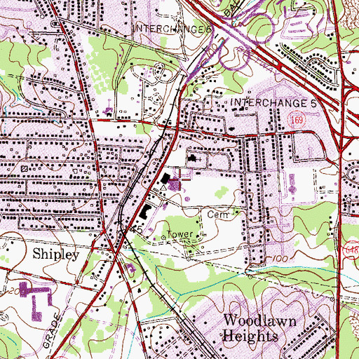 Topographic Map of Linthicum Elementary School, MD