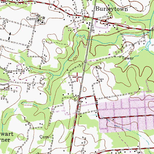 Topographic Map of Northwood Estates, MD