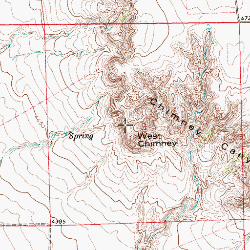 Topographic Map of West Chimney, CO