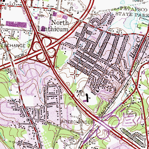 Topographic Map of Overlook Park, MD