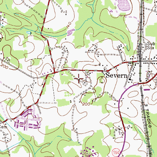 Topographic Map of Quail Run, MD