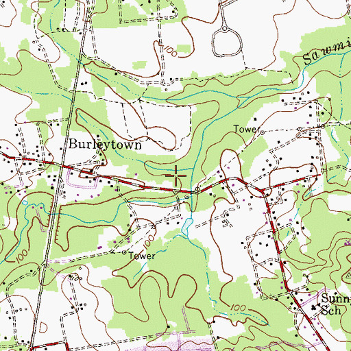 Topographic Map of Queenstown Park, MD