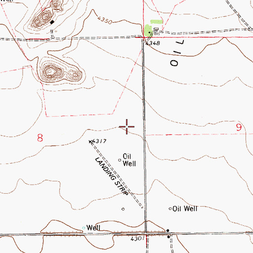 Topographic Map of Cliff Oil Field, CO
