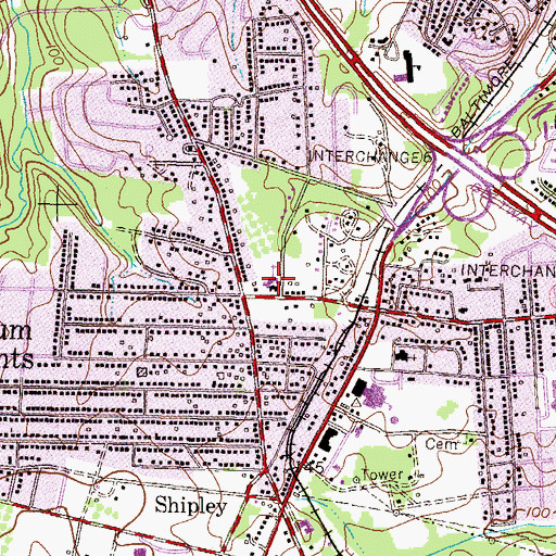 Topographic Map of Saint John Lutheran Church, MD
