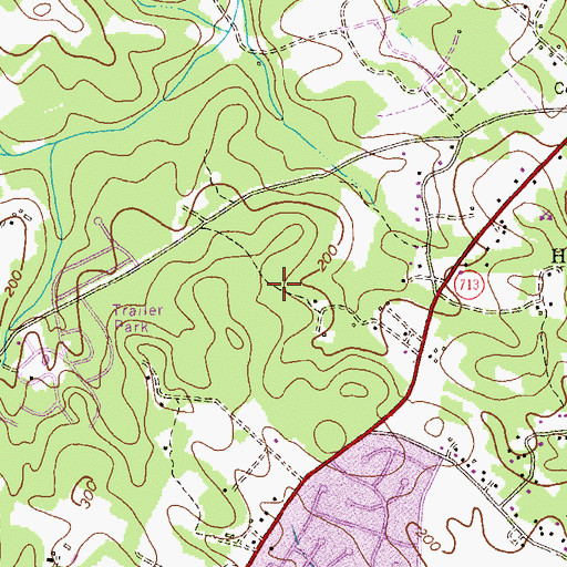 Topographic Map of Silva-De-Amor, MD