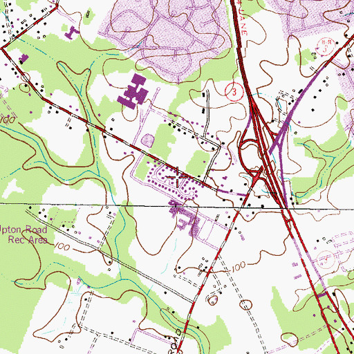 Topographic Map of Stevenson Park, MD