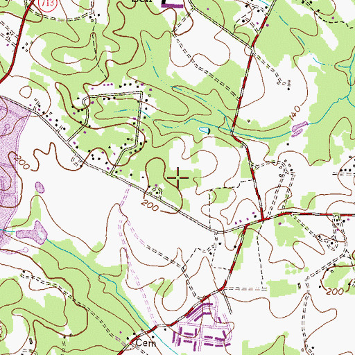Topographic Map of The Peach Orchard, MD
